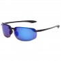 Maui Jim Ho'okipa Polarized Sunglasses Black Frame Blue Hawaii Lens
