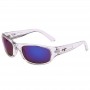 Maui Jim Stingray Polarized Wrap Sunglasses Crystal Frame Sapphire Lens