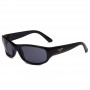 Maui Jim Stingray Polarized Wrap Sunglasses Polished Black Frame Dark Grey Lens