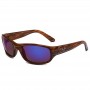 Maui Jim Stingray Polarized Wrap Sunglasses Wood Frame Sapphire Lens