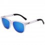 Maui Jim Tail Slide Polarized Sunglasses Clear Frame Blue Lens